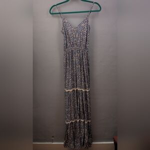 🌙 Vintage Yuna Daisy Boho Floral Maxi Dress